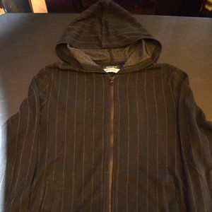 Kenneth Cole Mens Small Black/Gray Zip Up Hoody